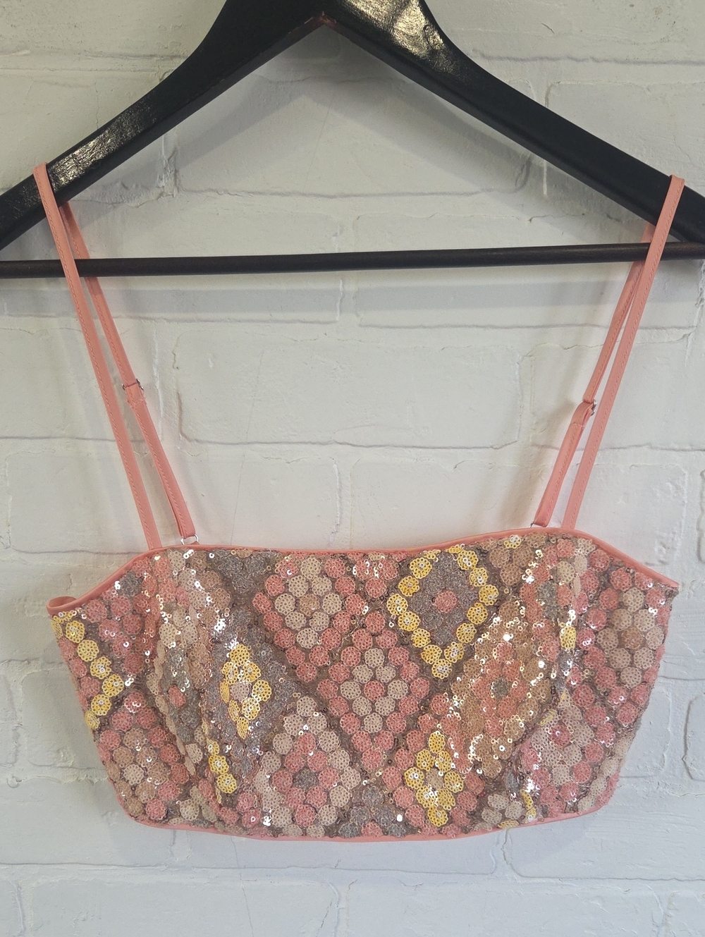 Caroline Constas Sequined Bralette Top